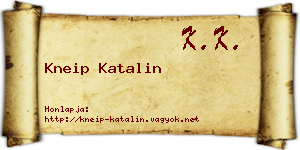 Kneip Katalin névjegykártya