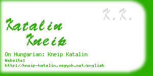 katalin kneip business card